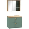 Image de Kleankin-Badkamermeubelset - Hout - 60x40x50,5cm - Groen