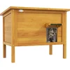 Image de PawHut-kattenhuis-dennenhout-85x50x68,5cm-natuurlijk hout