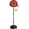 Image de SPORTNOW Basketbalstandaard - Staal - 38x38x179cm - Bruin en zwart
