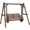 Image de Outsunny-Schommelbank-Sparrenhout-200x137x167cm-Bruin