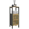 Image de HOMCOM-Badkamerkast-Hout-32x30x90.5cm-Zwart