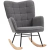 Image de HOMCOM Schommelstoel - Lusbekleding - 71x98x101cm - Donkergrijs