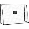 Image de HOMCOM-Voetbaldoel-186x62x123cm-Metaal-Zwart, Wit