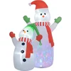 Image de Outsunny-Opblaasbare sneeuwpop-190x110x240cm-Polyester-Wit