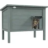 Image de PawHut Kattenhuis - Vurenhout - 85x50x68,5cm - Donkergrijs