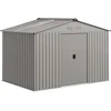 Image de Outsunny tuinschuur - staal - 277x195x192cm - grijs