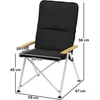 Image de Outsunny Campingstoel - Polyester - 59x67x96cm - Zwart