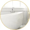 Image de HOMCOM Badkamerspiegel - Gehard glas - 70x2,5x70cm - Goud