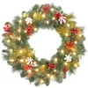 Image de HOMCOM-Kerstkrans-Kunststof-60x60x8cm-Groen