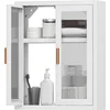 Image de HOMCOM Wandkast - Metaal - 40x14x50cm - Wit