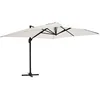 Image de Oviala - Verstelbare parasol van 3x4m in crèmekleurig aluminium - Caserta