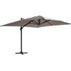 Image de Oviala - Verstelbare parasol van 3x4m in taupekleurig aluminium - Caserta