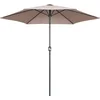 Image de Oviala - Rechte parasol van 3m in taupekleurig aluminium - Matera