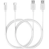 Image de 2x USB C naar USB A Kabel Wit - 3 meter - Oplaadkabel voor Google Pixel 6 / Google Pixel 6 Pro