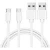 Image de 2x USB C naar USB A Nylon Gevlochten Kabel Zilver Wit - 1 meter - Oplaadkabel voor Google Pixel 10 / 10 Pro / 10 Pro XL / 9 / 9 Pro / 9 Pro Fold / 9 Pro XL / 9A / 8 / 8 Pro / 7 / 7 Pro / 7A