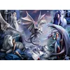 Image de Bluebird Puzzle legpuzzel Anne Stokes Silver Dragon Collage 1500 stukjes.
