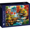 Image de Bluebird Puzzle legpuzzel Country House by the Water Fall - 1000 stukjes.
