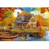 Image de Bluebird Puzzle legpuzzel Lake House - 1000 stukjes kleurrijk speelgoed.