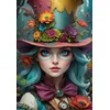Image de Bluebird Puzzle legpuzzel Lady with a Hat - 1000 stukjes kleurrijk.