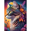 Image de Bluebird Puzzle legpuzzel Floral Cat - 500 stukjes kleurrijk speelgoed.