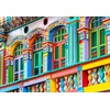 Image de Bluebird Puzzle kleurrijke puzzel Singapore gevel - 1000 stukjes.