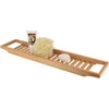 Image de Tendance Badplank/badrek - bamboe hout - 68 x 15 x 4 cm - houder voor in bad