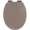 Image de Tendance WC-bril Universeel - Taupe - MDF - Soft Close - Afneembaar
