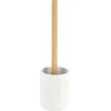 Image de Tendance WC borstel met houder 102 series - wit/bamboe - PS - 10,4 x 36 cm - toiletborstel