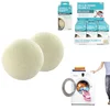 Image de Home Deco Factory Wasbollen - 2x stuks - wol - droger - wassen - verkorten van droogtijd
