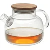 Image de Home deco factory theepot - acacia hout - glas - 900 ml - keuken