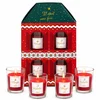 Image de Kerst Geurkaarsen Cadeauset   4 Rode Geurkaarsen   Kaneel & Cookie   20 Uur Brandduur   Kerstcadeau in Geschenkdoos   Rood