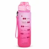 Image de Motivatie Waterfles 1L met Tijdmarkering   Drinkfles Sport   BPA Vrij   Roze