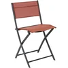 Image de Home Deco Factory camping buiten klapstoel - aluminium - terracotta - L46 x B50 x H80 cm - opvouwbaar