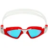 Image de Aquasphere Kayenne Small - Zwembril - Volwassenen - Blue Titanium Mirrored Lens - Rood/Wit