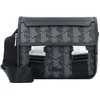 Image de LACOSTE Schoudertas The Blend Messenger Bag Allover Monogram Noir Gris Zwart