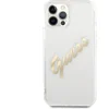 Image de Guess Vintage Transparent Back Case - Geschikt voor Apple iPhone 12/12 Pro (6.1") - Goud