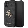 Image de Zwart hoesje van Guess - Backcover - geschikt voor iPhone 11 - 4G - Hardcase TPU - Big Metal Logo
