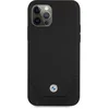 Image de BMW Perforated Lower Stripe Leather Back Cover - Geschikt voor Apple iPhone 12/12 Pro (6.1") - Zwart