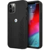 Image de Backcase hoesje - BMW - Effen Zwart - Leer geschikt voor iPhone 12/12 Pro