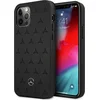 Image de Backcase hoesje geschikt voor iPhone 12 Pro Max - Mercedes-Benz - Effen Zwart - Leer