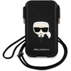Image de Karl Lagerfeld Saffiano Serie - iPhone 12 Hoes - Ikonik Design - Zwart