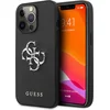 Image de Guess Saffiano Metal Logo Back Case - Geschikt voor Apple iPhone 13 Pro (6.1") - Zwart