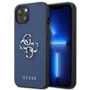 Image de Guess Saffiano Metal Logo Back Case - Apple iPhone 13 Mini (5.4") - Blauw