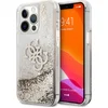 Image de Transparant hoesje van Guess - Hardcase Backcover geschikt voor iPhone 13 Pro Max - Big 4G Logo - Gold Liquid Glitter