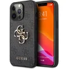 Image de iPhone 13 Pro Max Backcase hoesje - Guess - Effen Grijs - Kunstleer