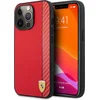 Image de Ferrari Telefoonhoesje voor Apple iPhone 13 Pro Max - Kleur: Rood, PU Materiaal, Bescherming achterkant.