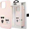 Image de Karl Lagerfeld Telefoonhoesje voor Apple iPhone 13 Pro - Roze Back Cover - Silicone - Beschermt Telefoon