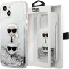 Image de Karl - Lagerfeld - KLHCP13SKICCGLS iPhone - 13 - mini - 5.4 - zilver/zilver - hardcase - Liquid - Glitter - Karl&Choupette - Head