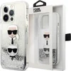 Image de Karl Lagerfeld - Liquid Glitter Hoes - iPhone 13 Pro Max - Zilver - Hardcase