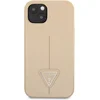 Image de Guess Saffiano Triangle Back Case - Geschikt voor Apple iPhone 13 Mini (5.4") - Beige